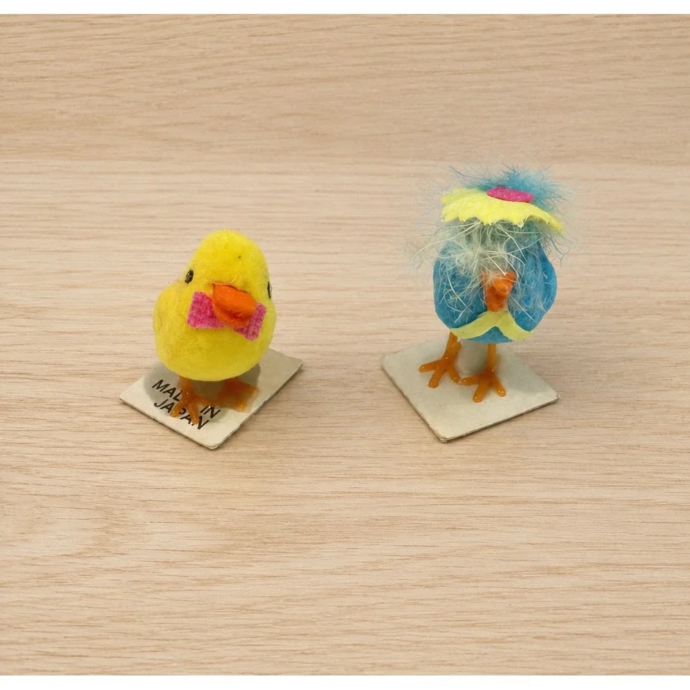 Vintage Easter Lot duck Japan Chenille chick cotton Peek Window‎ Egg